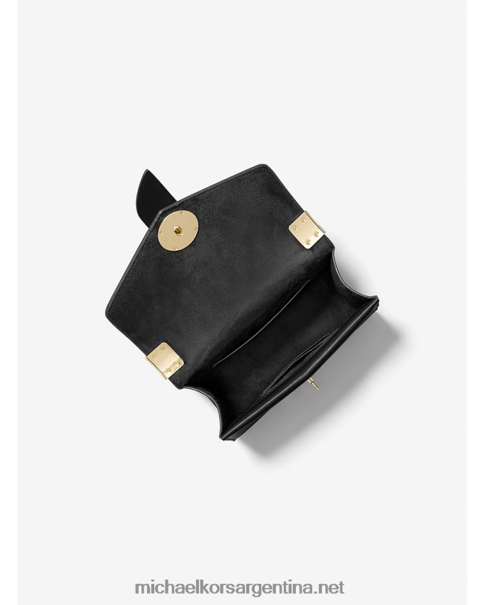 mujer negro bolsa crossbody greenwich pequeña de piel saffiano Michael Kors T46HB0970