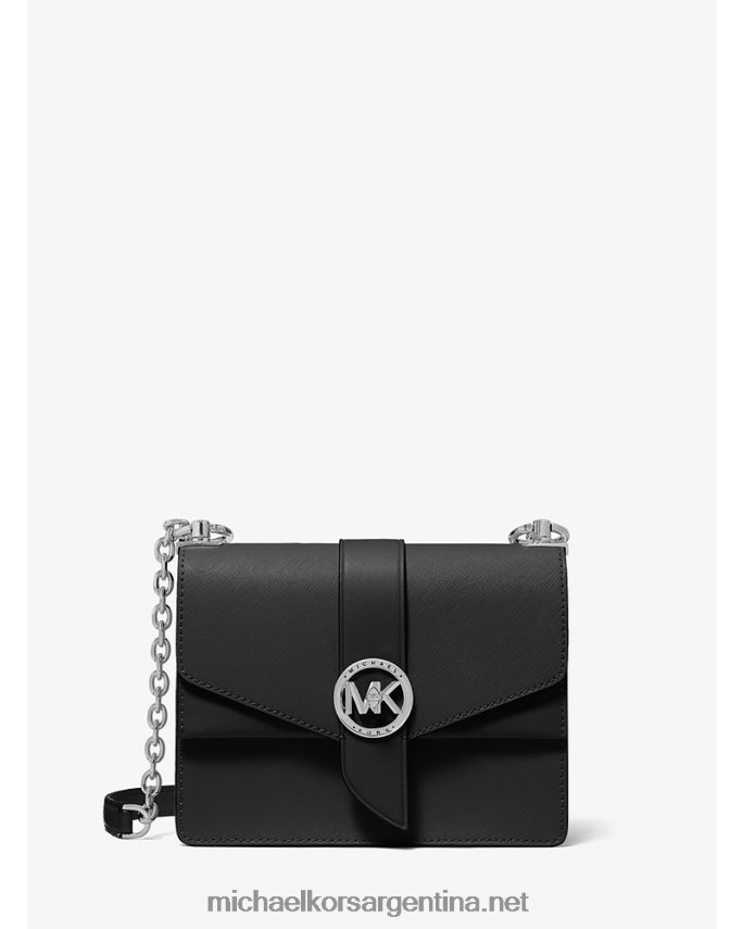 mujer negro bolsa crossbody greenwich pequeña de piel saffiano Michael Kors T46HB0999