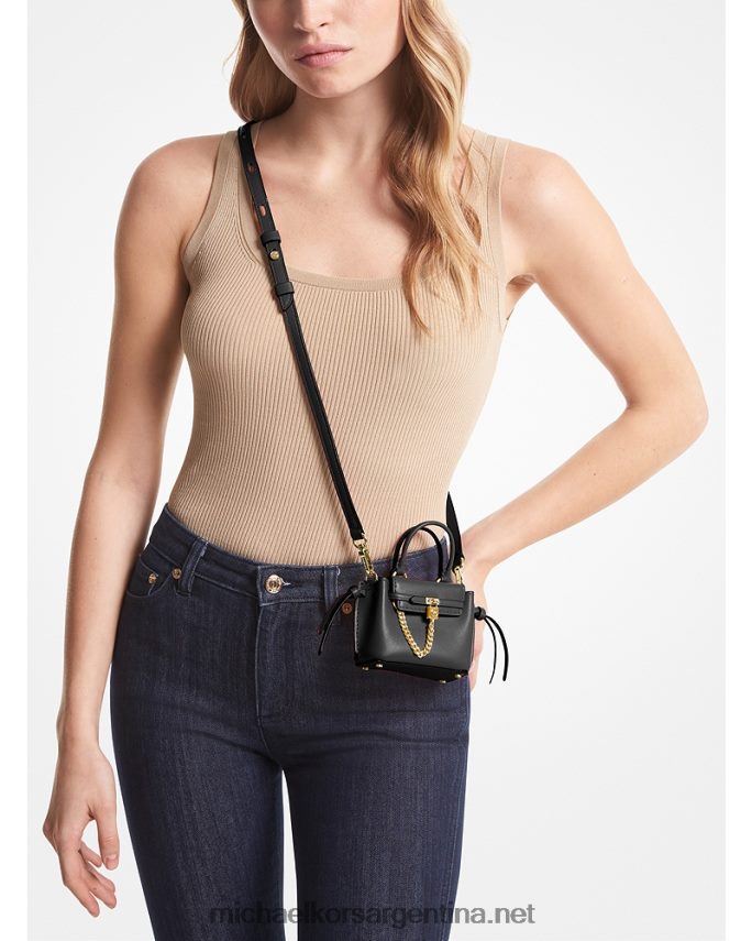mujer negro bolsa crossbody hamilton Legacy de microcuero con cinturón Michael Kors T46HB0659