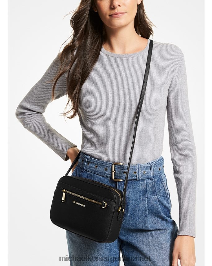 mujer negro bolsa crossbody jet set grande de piel saffiano Michael Kors T46HB01011