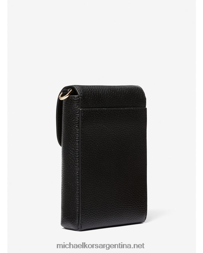 mujer negro bolsa crossbody jet set pequeña para smartphone con eslabones de cadena de piel granulada Michael Kors T46HB0850