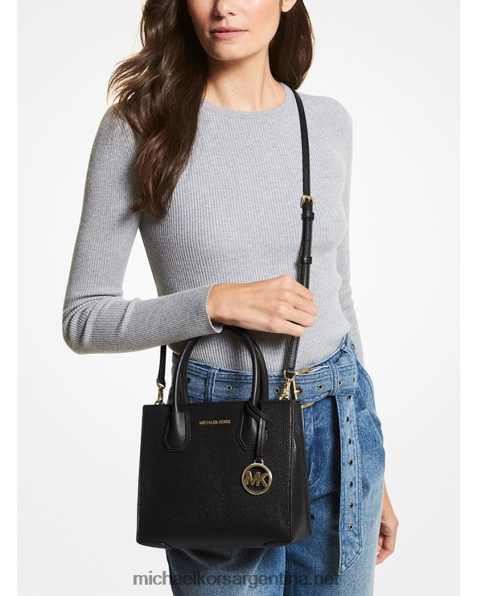 mujer negro bolsa crossbody mercer mediana de piel granulada Michael Kors T46HB01014