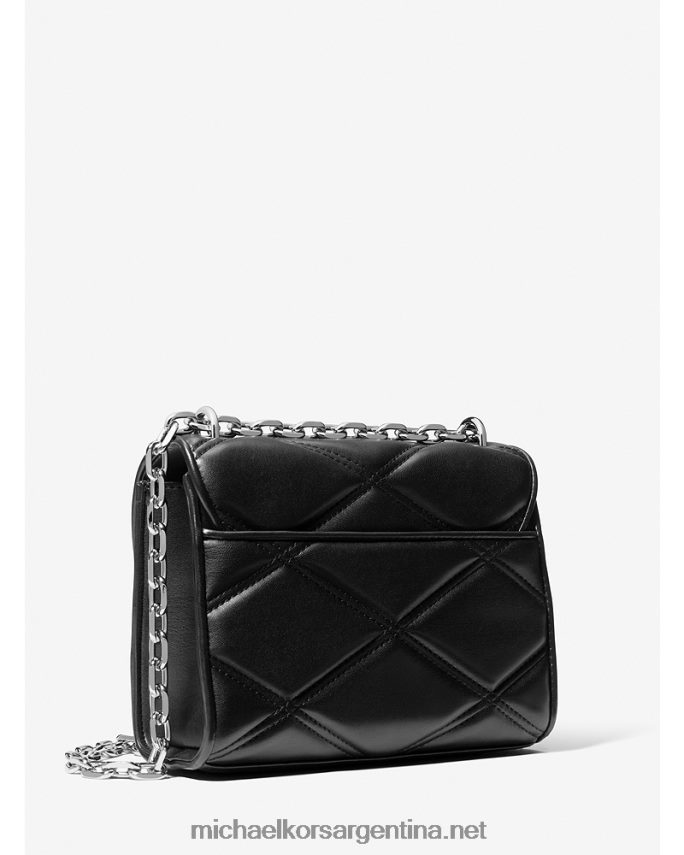 mujer negro bolsa crossbody serena pequeña de piel sintética acolchada Michael Kors T46HB0781