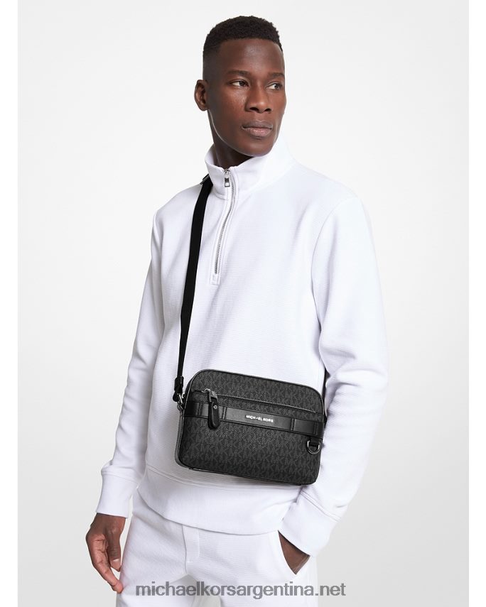 mujer negro bolsa crossbody utilitaria con logo hudson Michael Kors T46HB0799