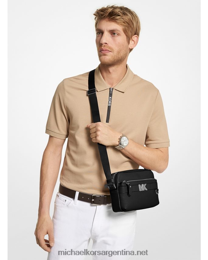 mujer negro bolsa crossbody utilitaria hudson de piel granulada Michael Kors T46HB0795