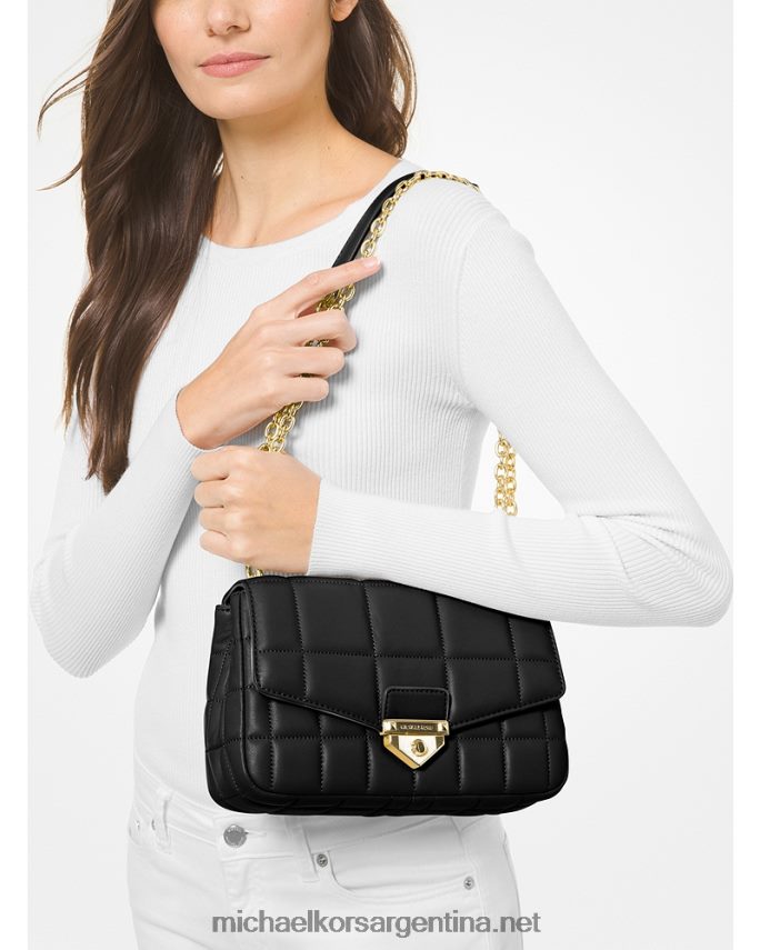 mujer negro bolsa de hombro soho grande de piel acolchada Michael Kors T46HB01000