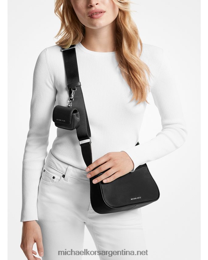 mujer negro bolso bandolera mediano jet set de gabardina de nailon con funda para apple airpods pro Michael Kors T46HB0729