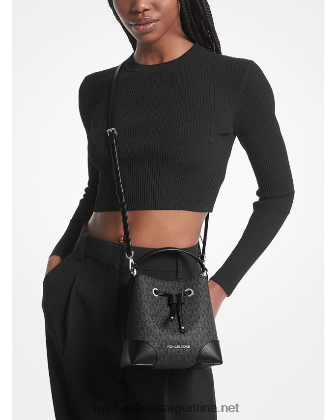 mujer negro bolso bombonera mercer pequeño con logo Michael Kors T46HB0873