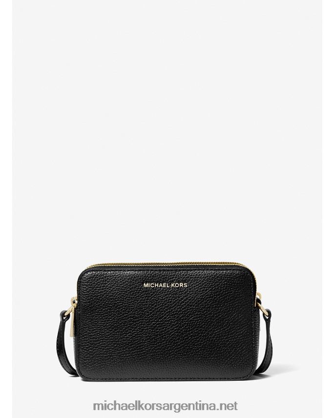 mujer negro bolso cámara jet set pequeño de piel granulada con cremallera doble Michael Kors T46HB0744