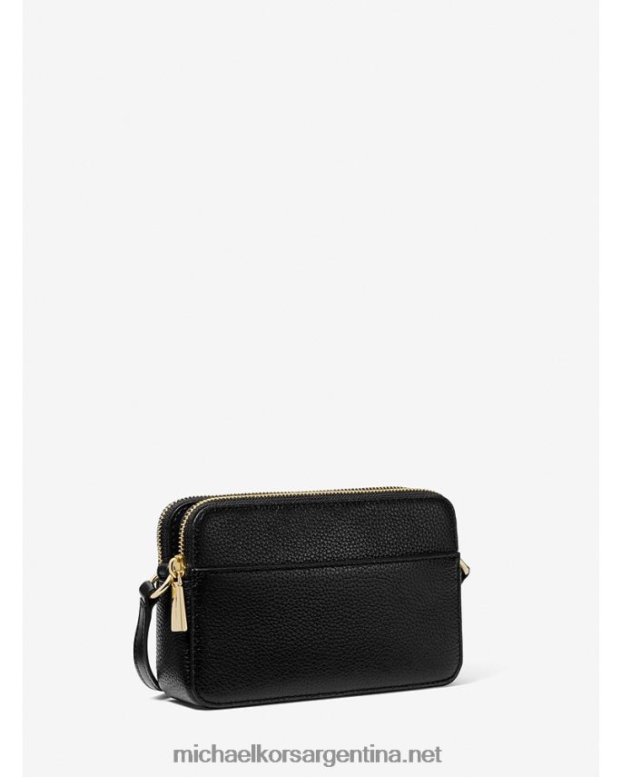 mujer negro bolso cámara jet set pequeño de piel granulada con cremallera doble Michael Kors T46HB0744