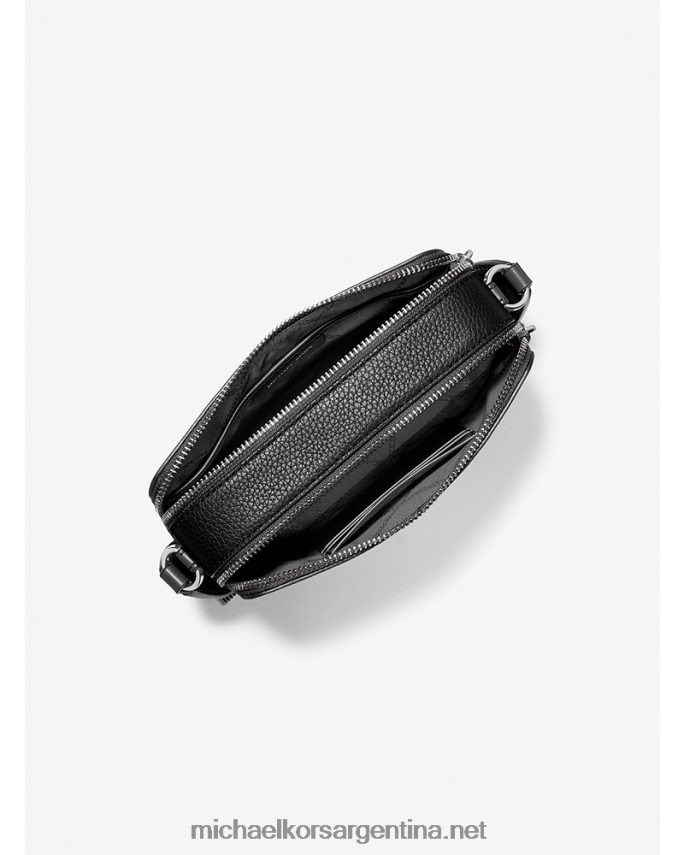 mujer negro bolso cámara jet set pequeño de piel granulada con cremallera doble Michael Kors T46HB0746