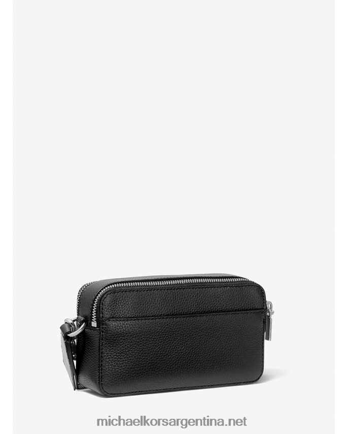 mujer negro bolso cámara jet set pequeño de piel granulada con cremallera doble Michael Kors T46HB0746