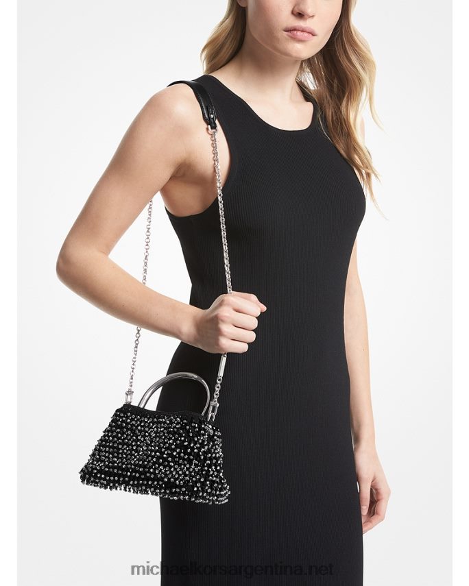 mujer negro bolso de hombro Rosie extrapequeño de ante adornado de edición limitada Michael Kors T46HB0783