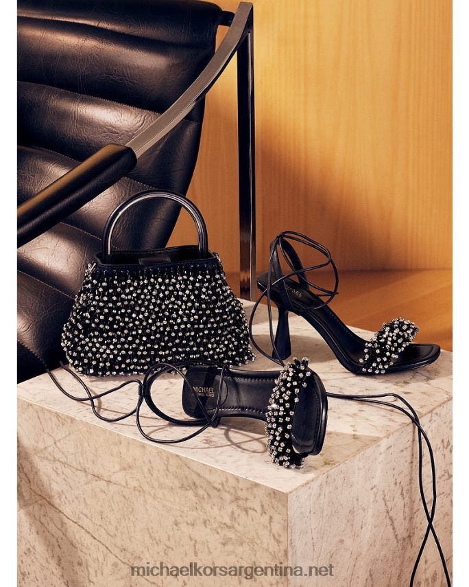 mujer negro bolso de hombro Rosie extrapequeño de ante adornado de edición limitada Michael Kors T46HB0783