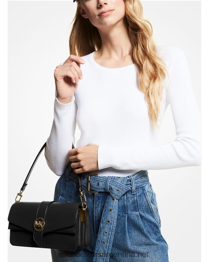 mujer negro bolso de hombro greenwich mediano de piel saffiano Michael Kors T46HB0927