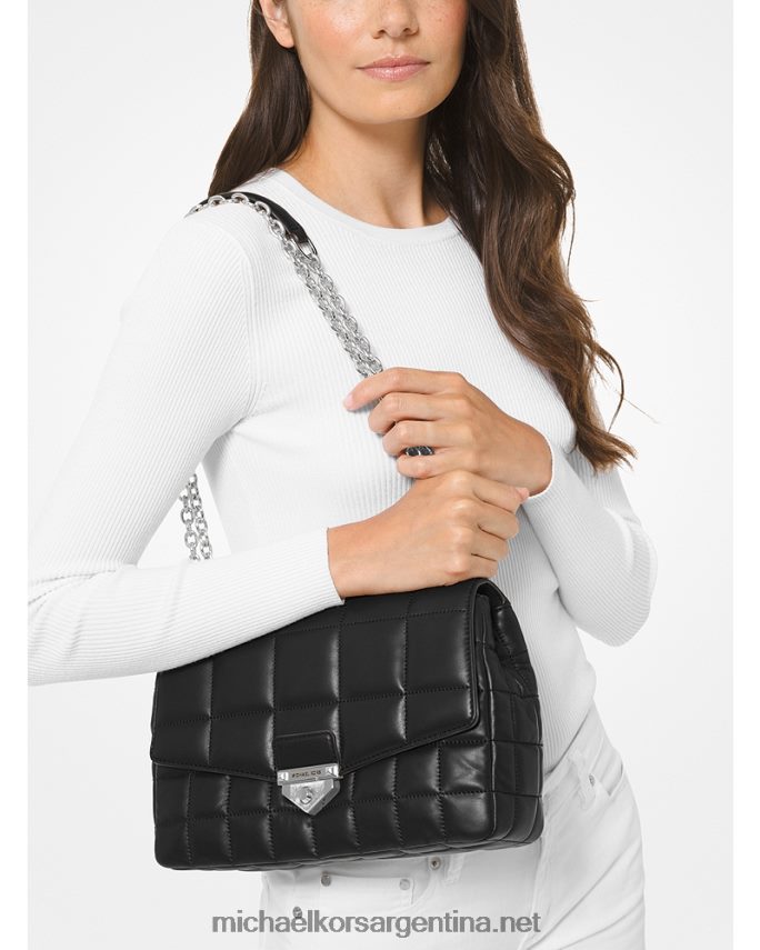 mujer negro bolso de hombro soho extragrande de piel acolchada Michael Kors T46HB0990