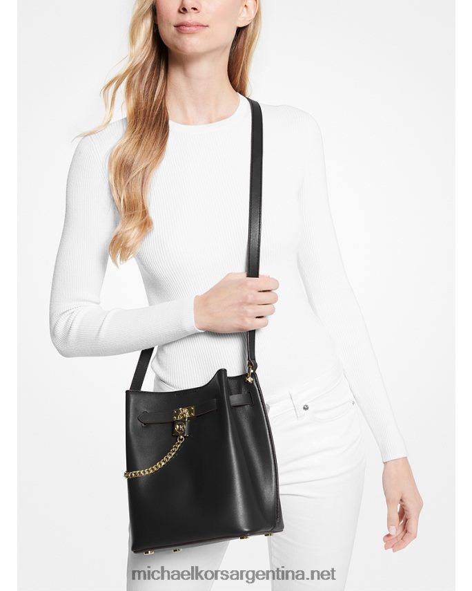 mujer negro bolso messenger hamilton legacy mediano de piel Michael Kors T46HB0695
