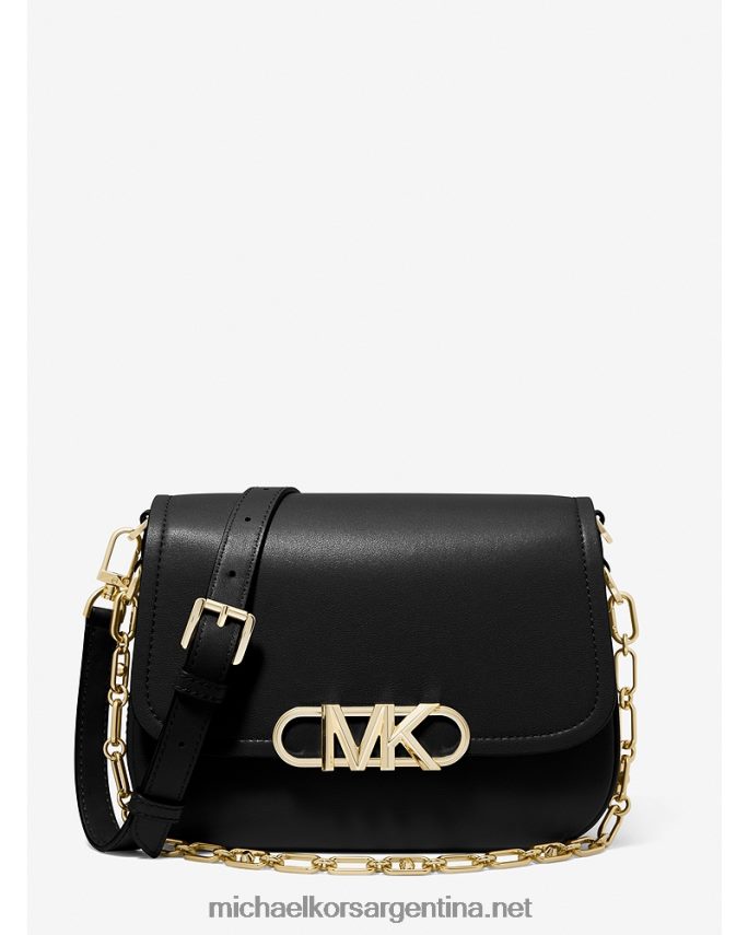 mujer negro bolso messenger parker mediano de piel Michael Kors T46HB0707