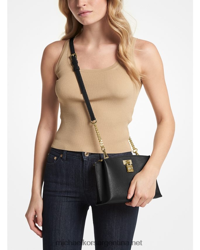 mujer negro bolso messenger rubí mediano de piel saffiano Michael Kors T46HB0730