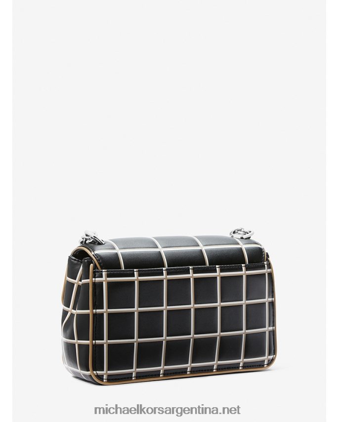 mujer negro/camello bolso de hombro soho grande de piel sintética acolchada con ribete en contraste Michael Kors T46HB0827