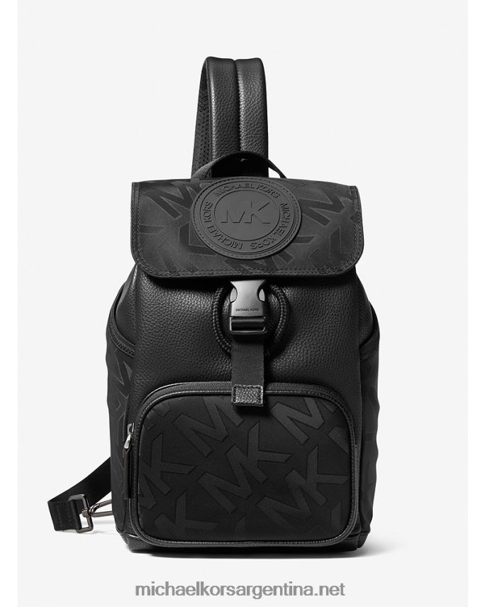 mujer negro riñonera de nailon en jacquard con logo kent Michael Kors T46HB0793