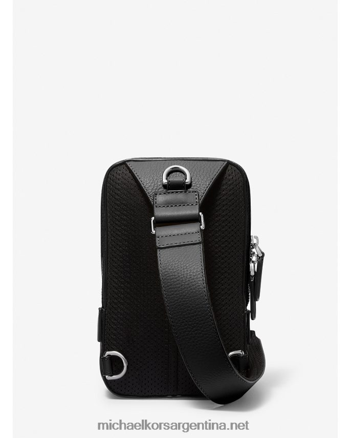 mujer negro riñonera hudson de piel granulada Michael Kors T46HB0800