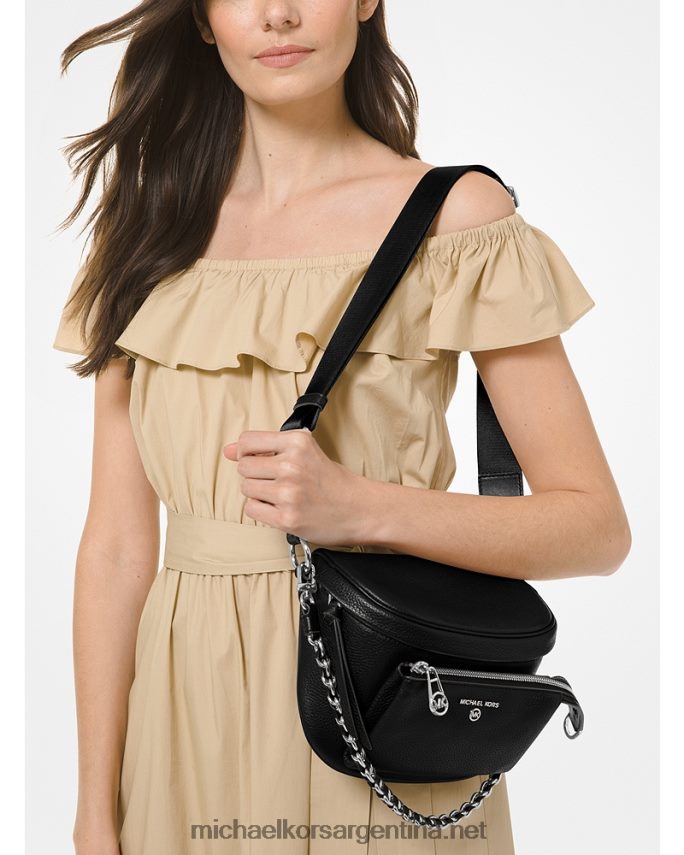 mujer negro riñonera slater mediana de piel granulada Michael Kors T46HB0958