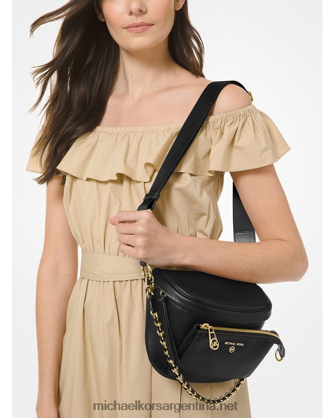 mujer negro riñonera slater mediana de piel granulada Michael Kors T46HB0962