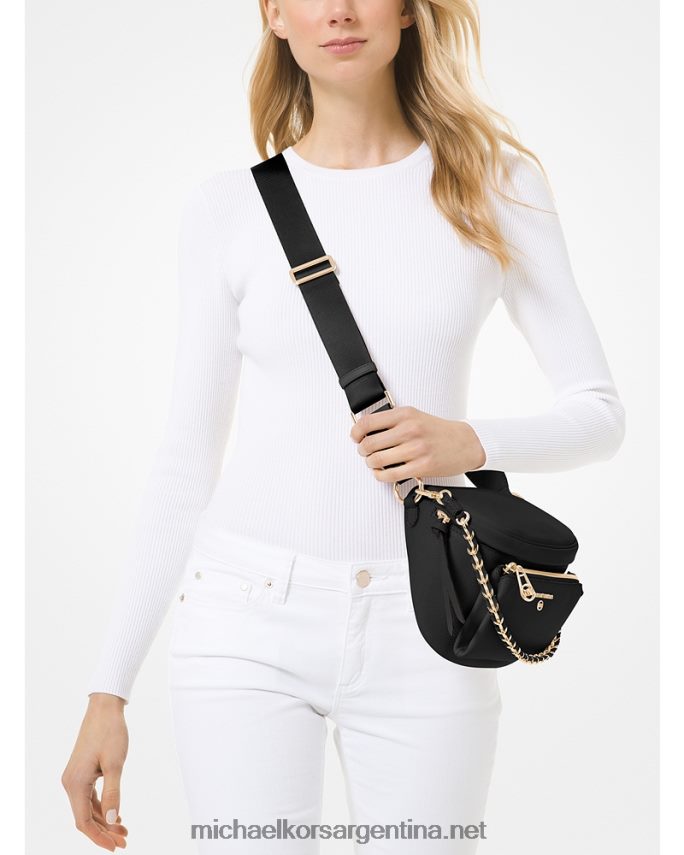 mujer negro riñonera slater mediana de piel granulada Michael Kors T46HB0962