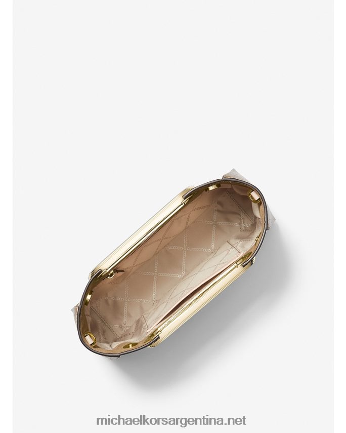 mujer oro pálido Bandolera convertible chelsea grande de piel saffiano metalizada Michael Kors T46HB0762