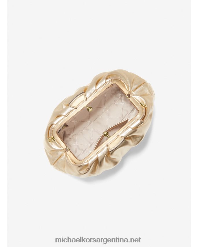 mujer oro pálido bandolera pequeña nola de piel sintética metalizada Michael Kors T46HB0987