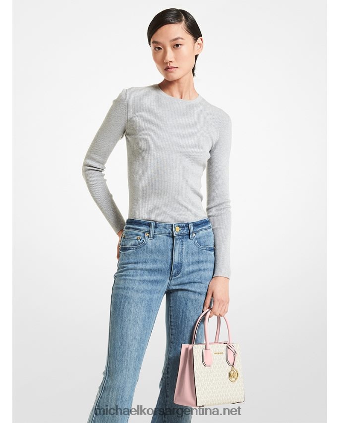 mujer pwd blshmlt bandolera mercer mediana con logo y piel en forma de acordeón Michael Kors T46HB0972