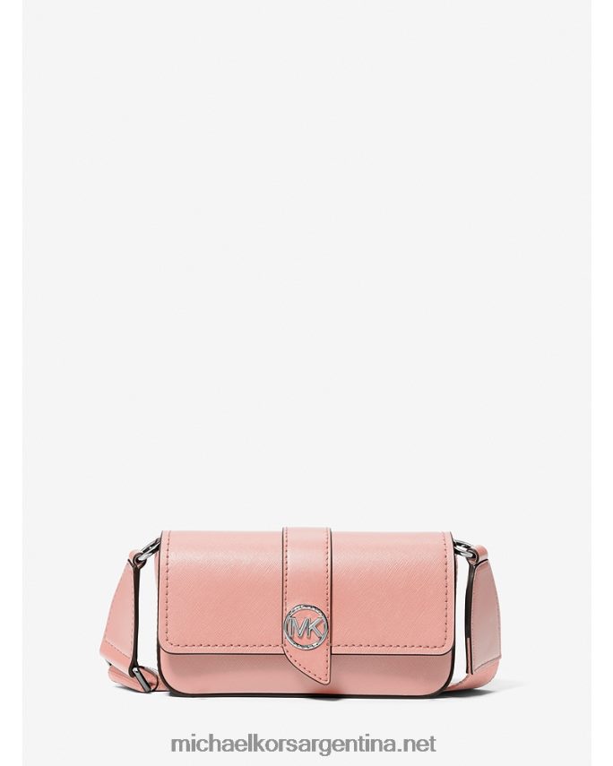 mujer rosa bandolera greenwich extrapequeña de piel saffiano Michael Kors T46HB0845