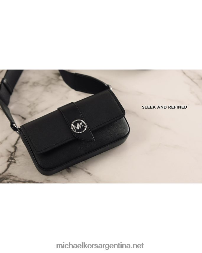 mujer rosa bandolera greenwich extrapequeña de piel saffiano Michael Kors T46HB0845