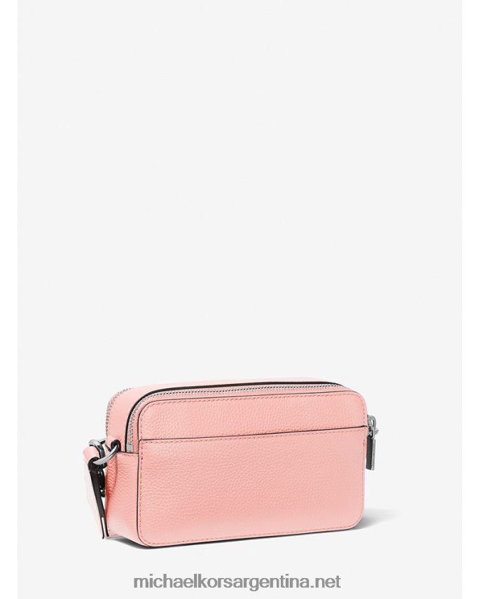mujer rosa bolso cámara jet set pequeño de piel granulada con cremallera doble Michael Kors T46HB0741