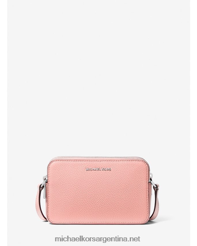 mujer rosa bolso cámara jet set pequeño de piel granulada con doble cremallera Michael Kors T46HB0711