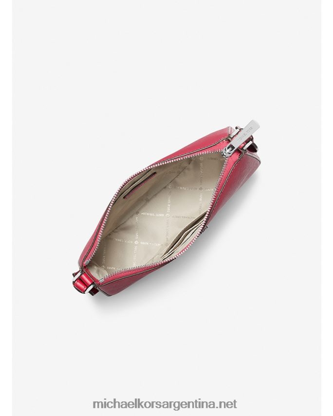 mujer rosa carmín bolso bandolera jet set de piel saffiano con funda para apple airpods pro Michael Kors T46HB0876