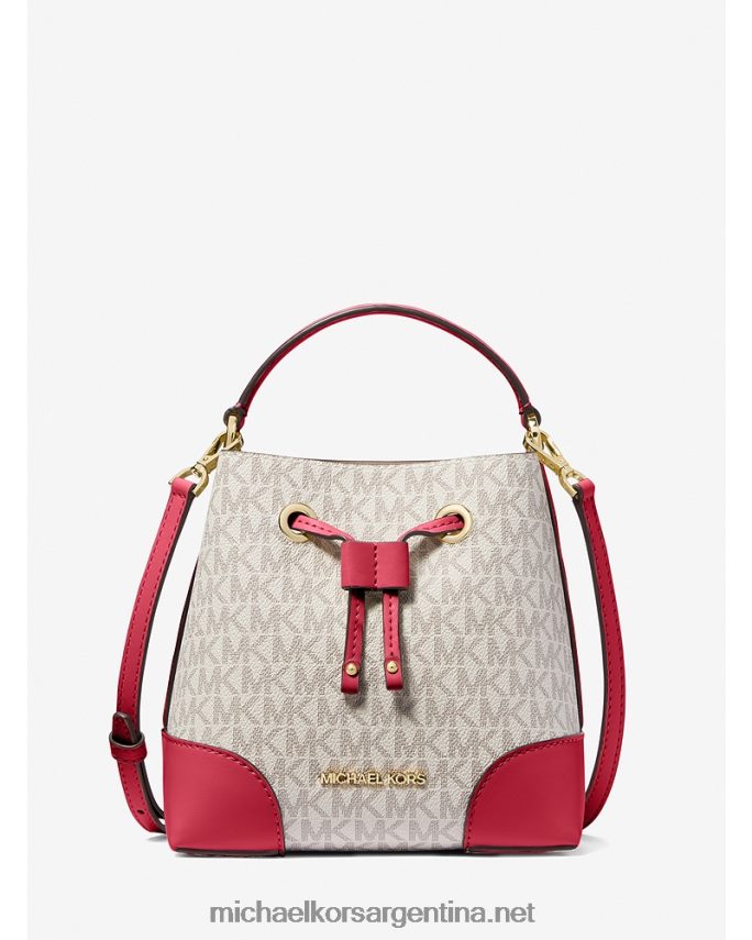 mujer rosa carmín multicolor bolso bombonera mercer pequeño con logo Michael Kors T46HB0910