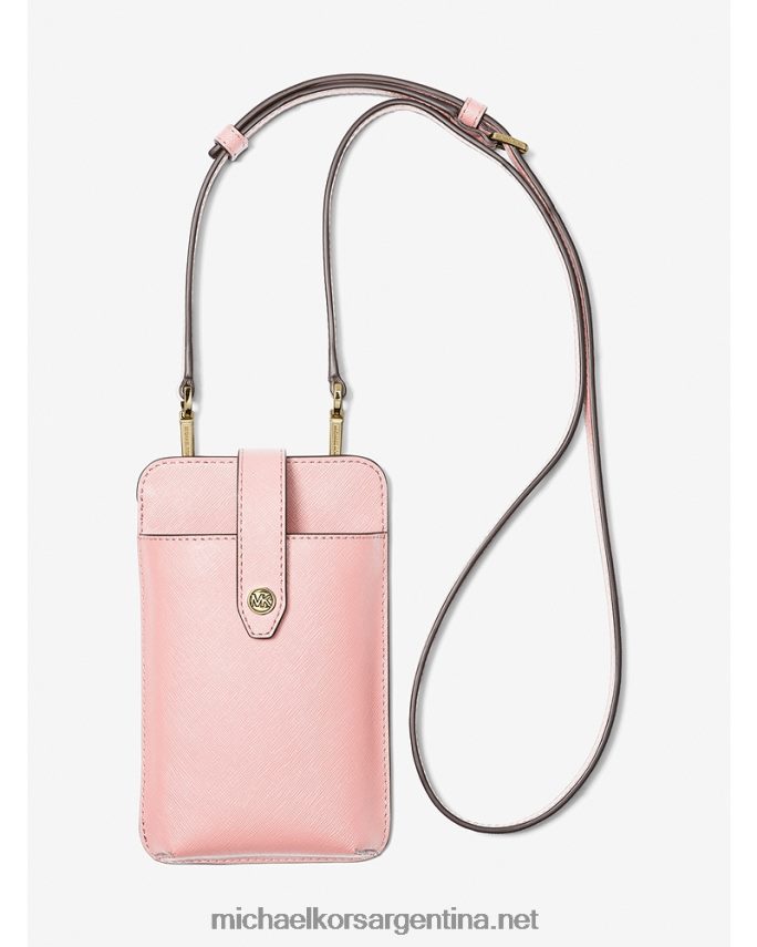 mujer rubor en polvo bandolera para smartphone de piel saffiano Michael Kors T46HB0877