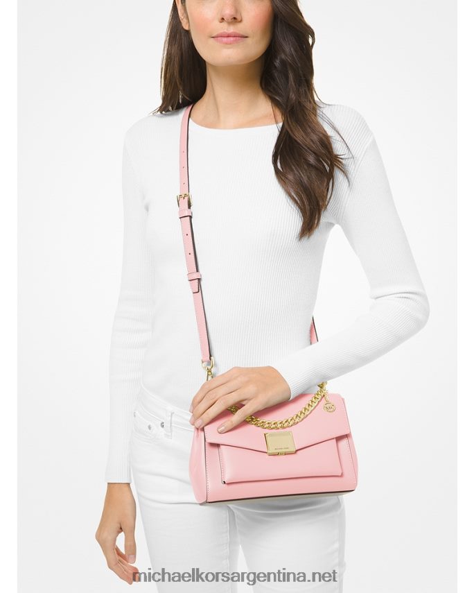 mujer rubor en polvo bolsa crossbody lita mediana de piel Michael Kors T46HB0828