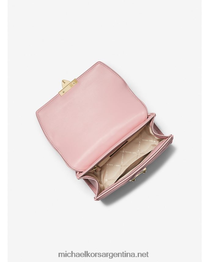 mujer rubor en polvo bolsa crossbody serena pequeña de piel sintética acolchada Michael Kors T46HB0779