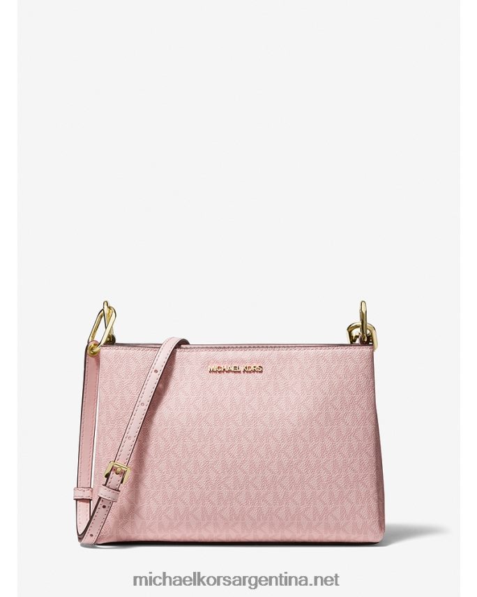 mujer rubor en polvo oscuro bolsa crossbody Trisha mediana con logo Michael Kors T46HB0770