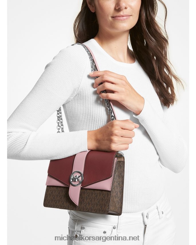 mujer ryl rosa mlt bolsa crossbody greenwich smalllogo y piel saffiano Michael Kors T46HB01003