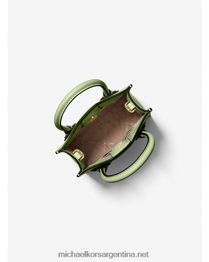 mujer salvia ligera bolsa crossbody mercer extrapequeña de piel granulada Michael Kors T46HB01026