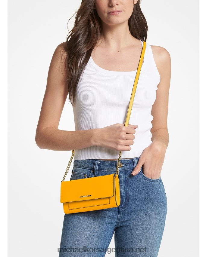 mujer sol bolsa crossbody convertible 2 en 1 jet set mediana de piel saffiano Michael Kors T46HB0728