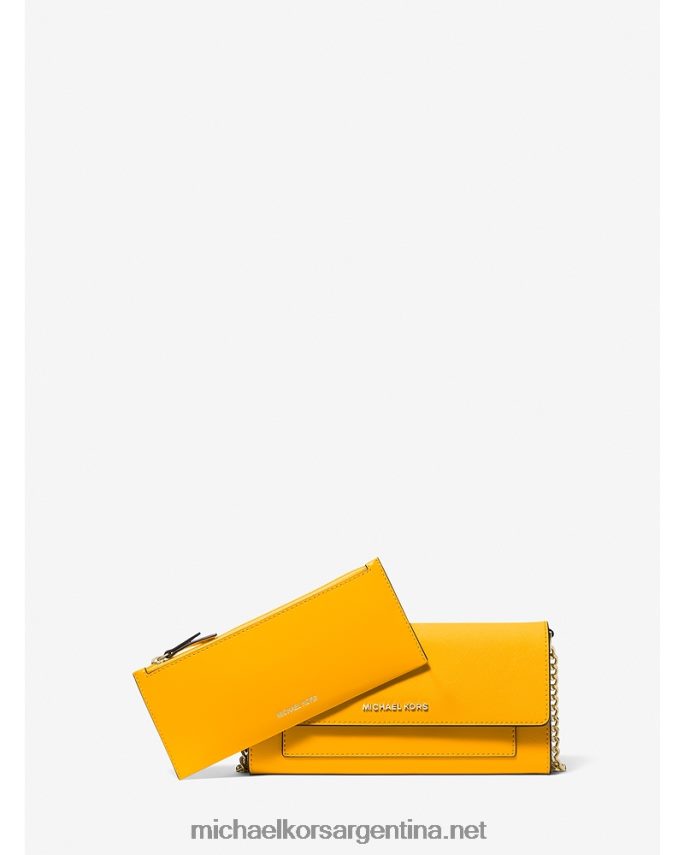 mujer sol bolsa crossbody convertible 2 en 1 jet set mediana de piel saffiano Michael Kors T46HB0728