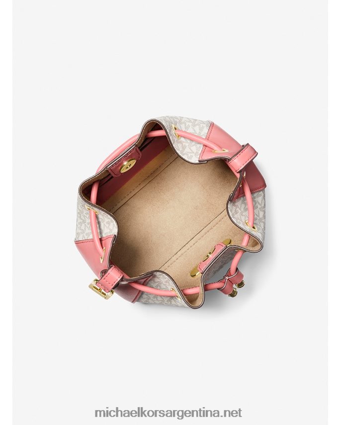 mujer té rosa mlt bolso bombonera Phoebe pequeño con logo Michael Kors T46HB0904