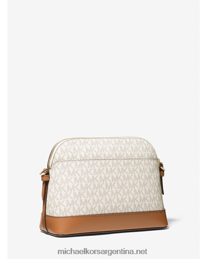 mujer vainilla/bellota bandolera grande con cúpula del logo Michael Kors T46HB0935