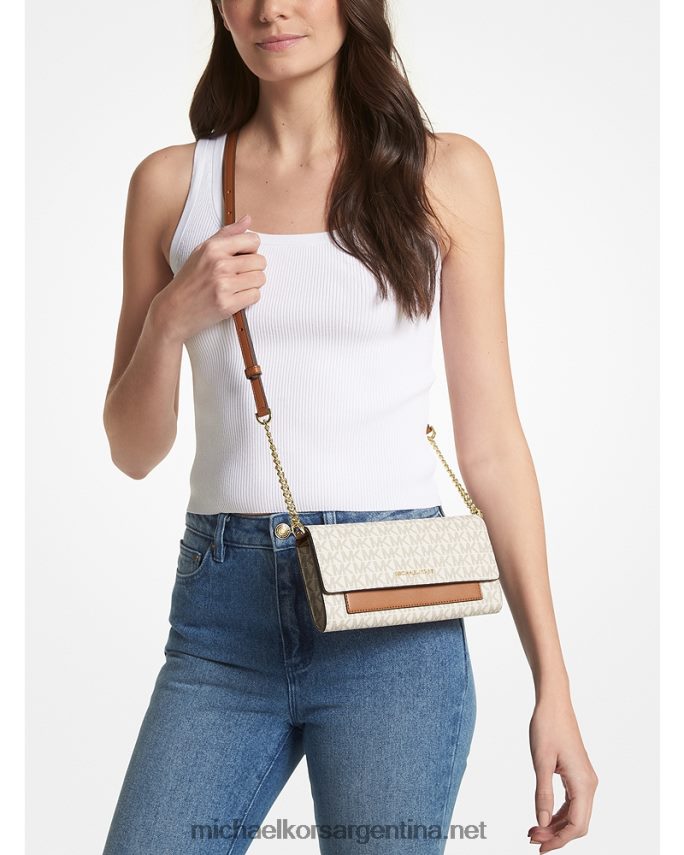 mujer vainilla/bellota bolsa crossbody convertible 2 en 1 mediana con logo Michael Kors T46HB0724