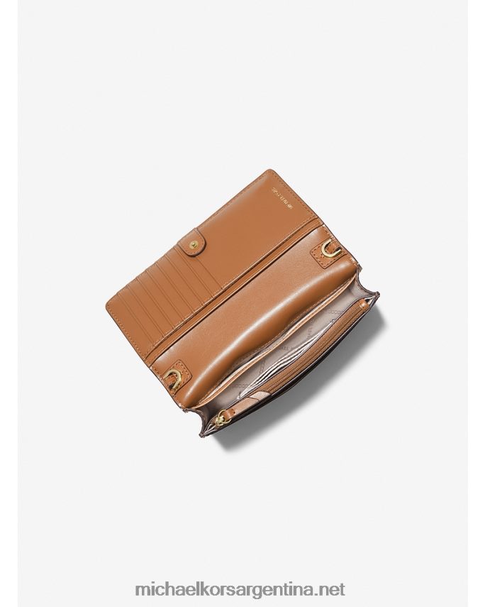 mujer vainilla/bellota bolsa crossbody convertible jet set pequeña con logo Michael Kors T46HB0757